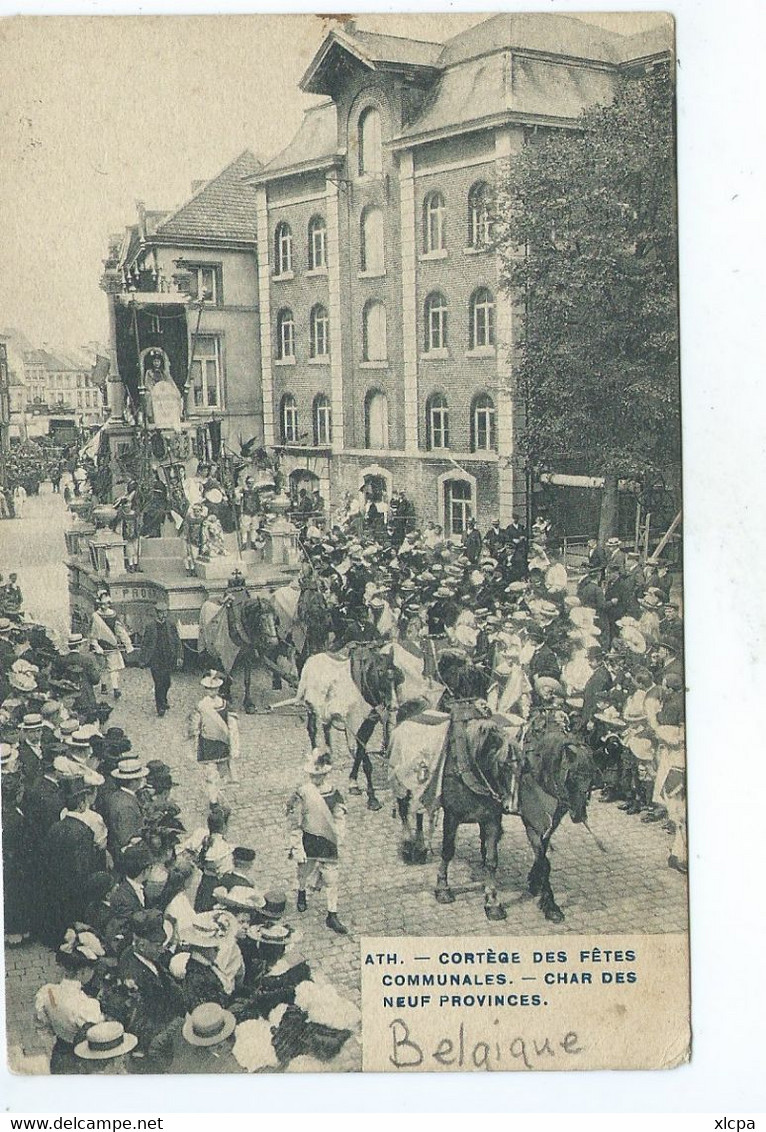 Ath Cortège Des Fêtes Communales Char Des Neuf Provinces - Ath