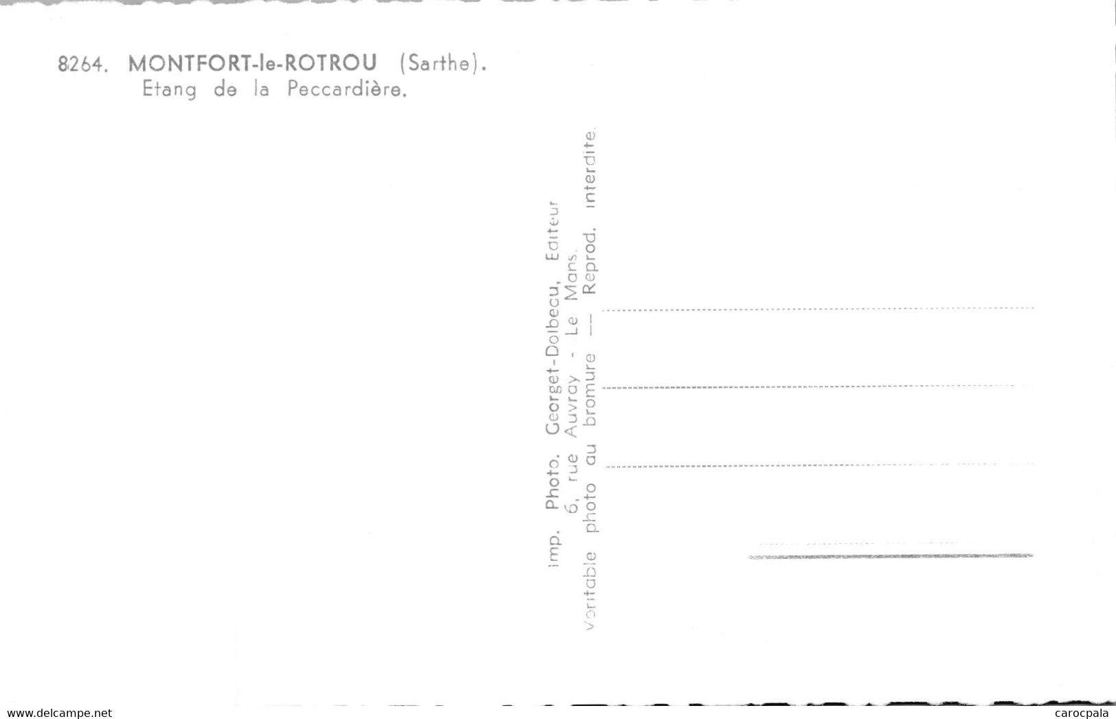 Carte 1955 MONTFORT LE ROTROU / ETANG DE LA PECCARDIERE - Montfort Le Gesnois