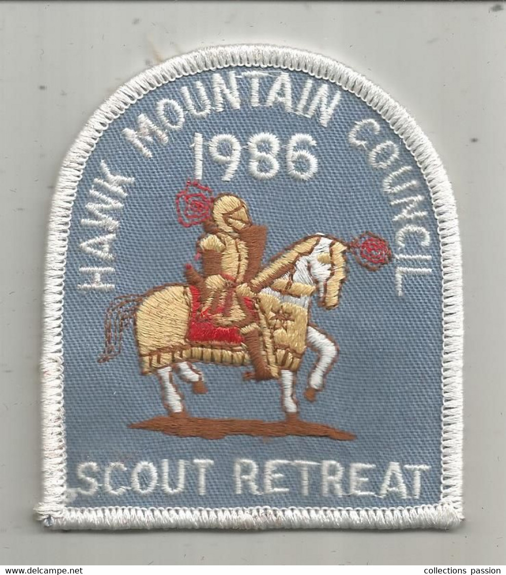 JC , écusson Tissu , Scouts , Scout , Scoutisme , Etats Unis , Pennsylvanie, HAWK MOUNTAIN COUNCIL , Scout Retreat - Blazoenen (textiel)