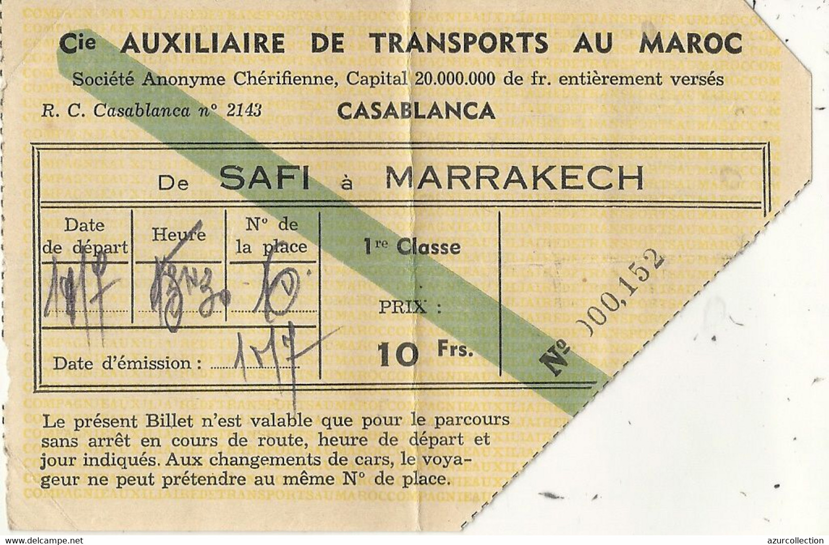 COMP AUXILLIAIRE TRANSPORT AU MAROC .SAFI A  MARRAKECH - Welt