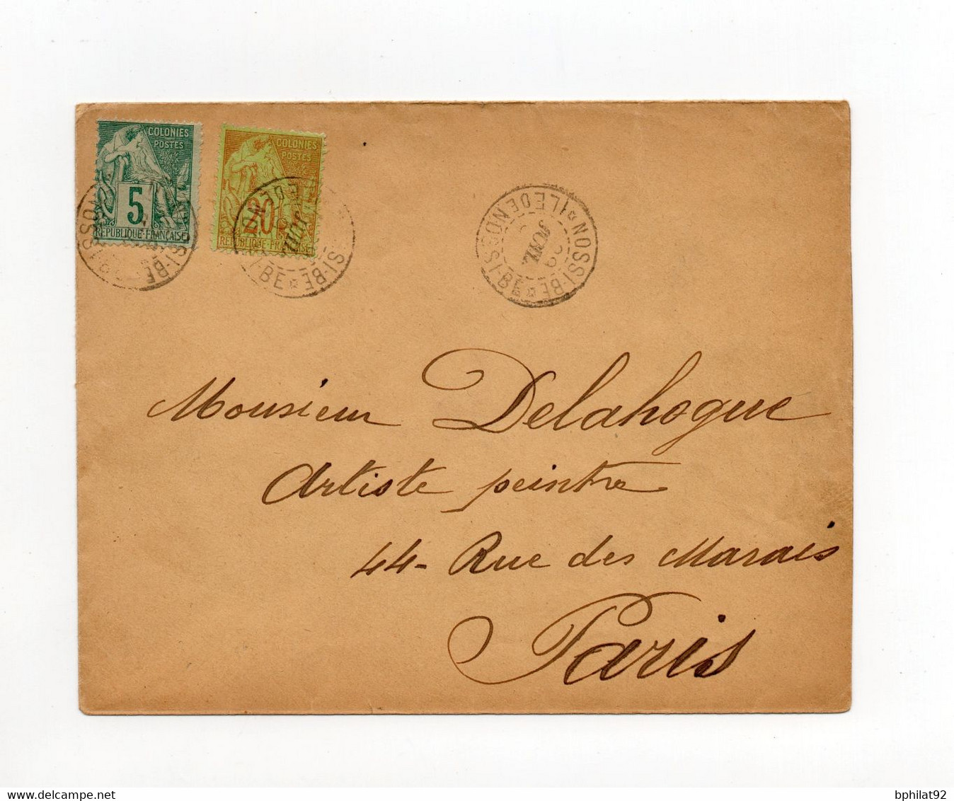 !!! LETTRE DE NOSSI-BE DE 1892 POUR PARIS. RR - Briefe U. Dokumente