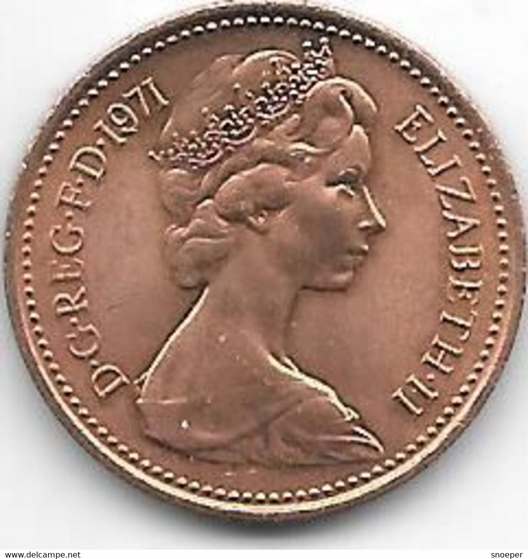 Great Britain 1 Penny 1971  Km 914  Unc/ms63 - 1 Penny & 1 New Penny