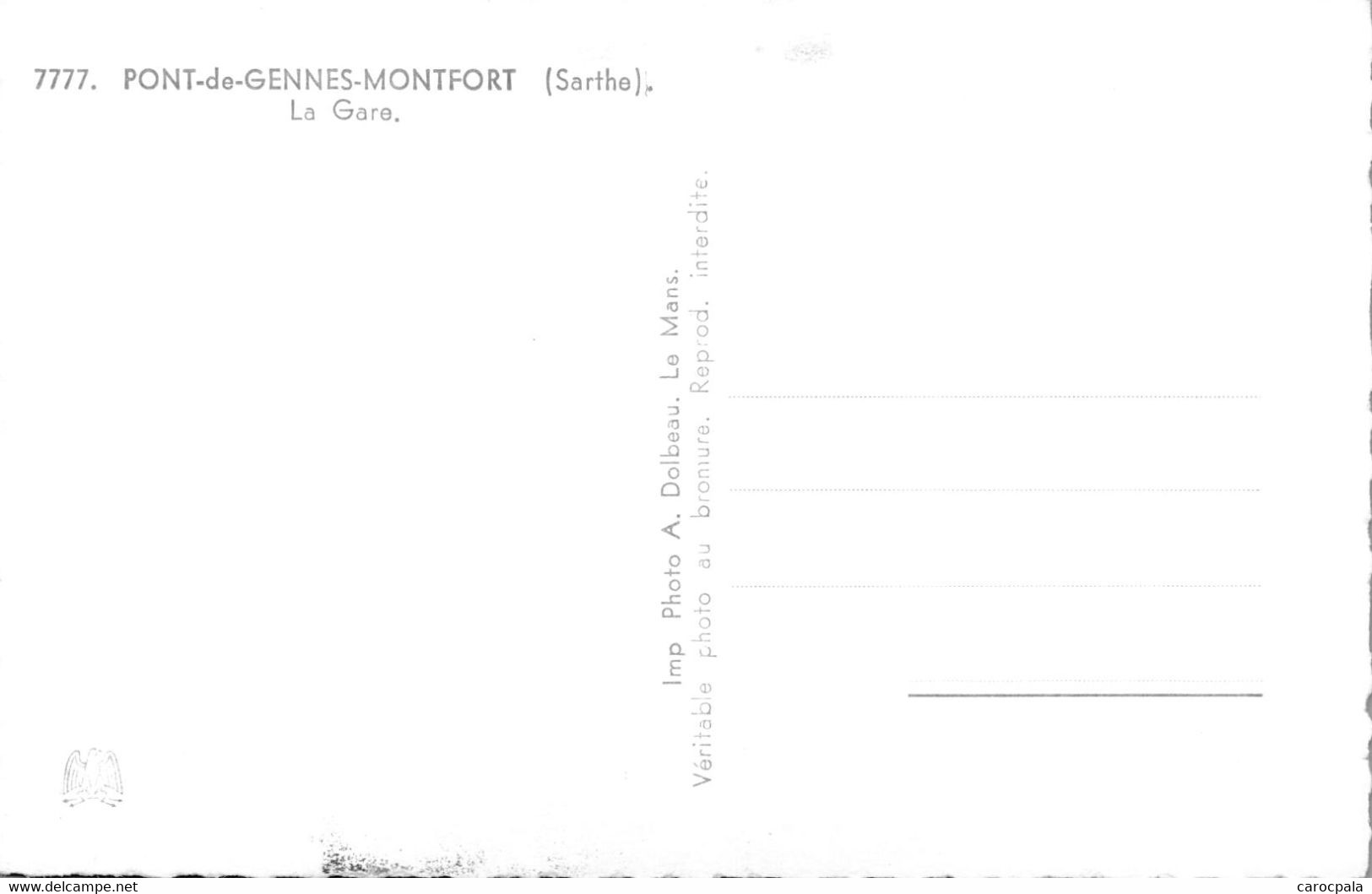 Carte 1955 PONT DE GENNES MONTFORT / LA GARE - Montfort Le Gesnois