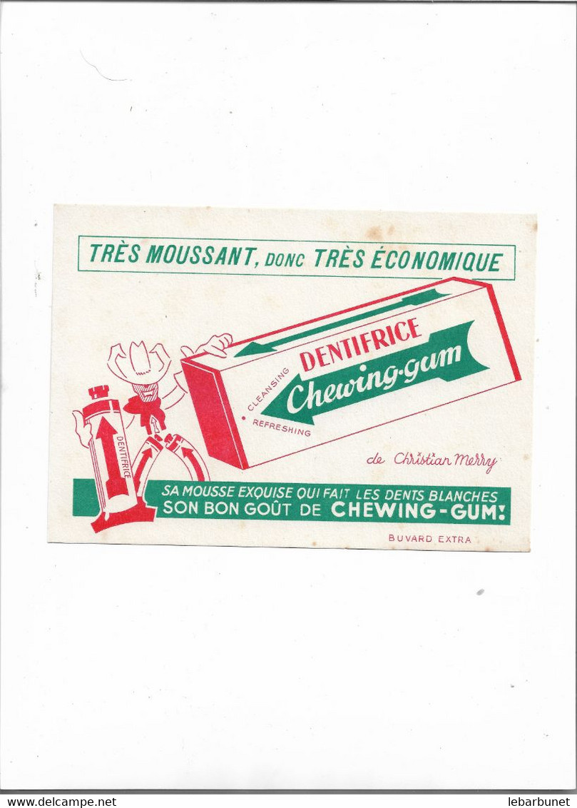 Buvard Ancien  Dentifrice Chewing-gum - D