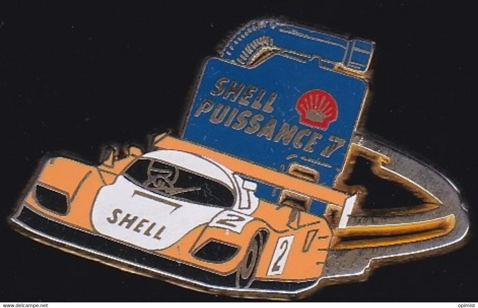 67732-Pin's.Shell.Carburant.rallye Automobile.Formule 1.F1.signé Arthus Bertrand Paris. - Arthus Bertrand