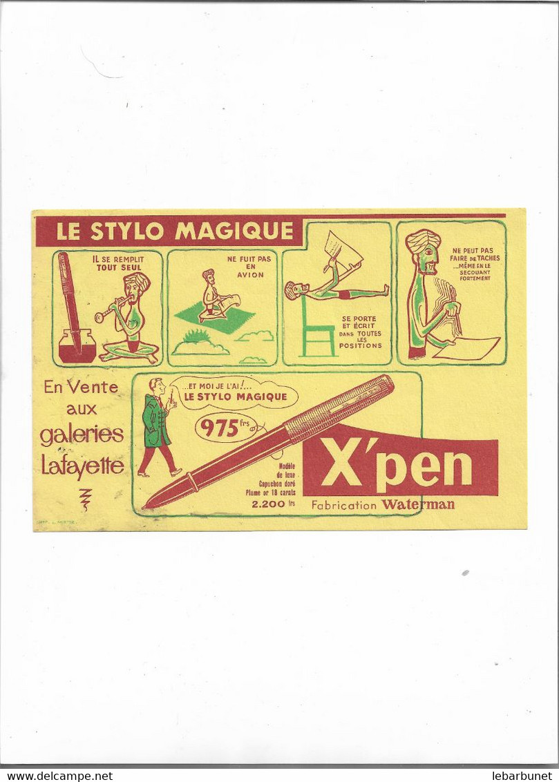 Buvard Ancien Le Stylo Magique X'Pen - Papeterie