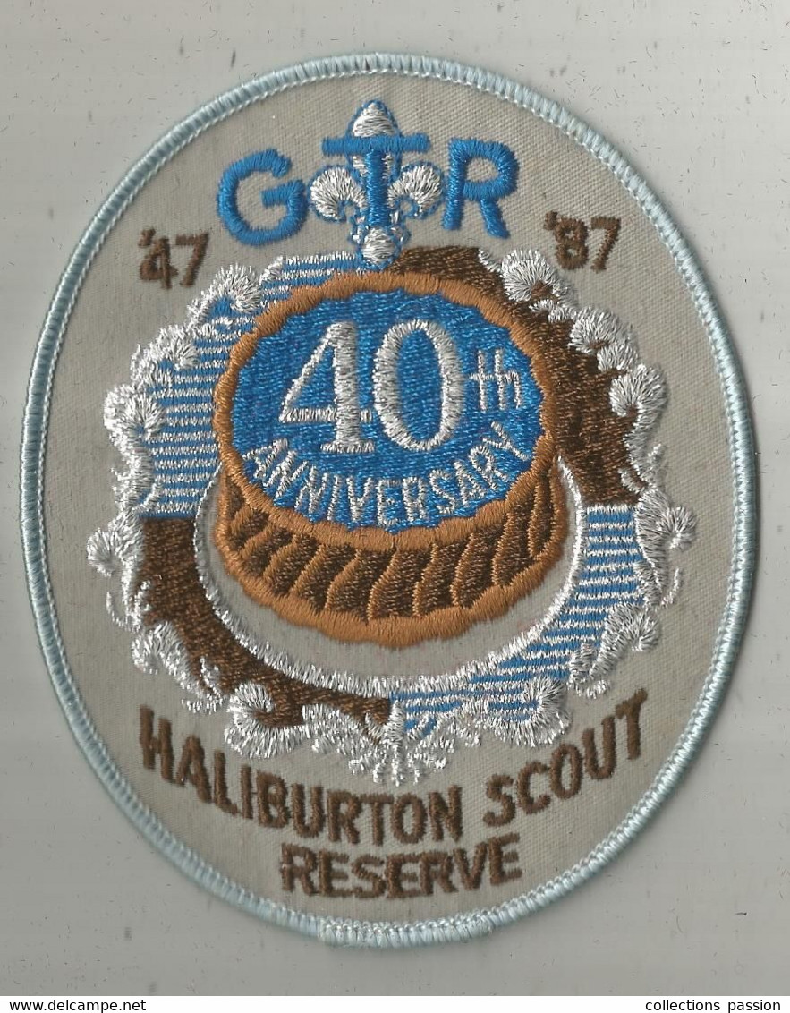 JC , écusson Tissu,scouts,scout ,scoutisme,Canada,Ontario, Haliburton Scout Reserve, 1947-87,125 X 105 Mm,frais Fr 1.95e - Stoffabzeichen