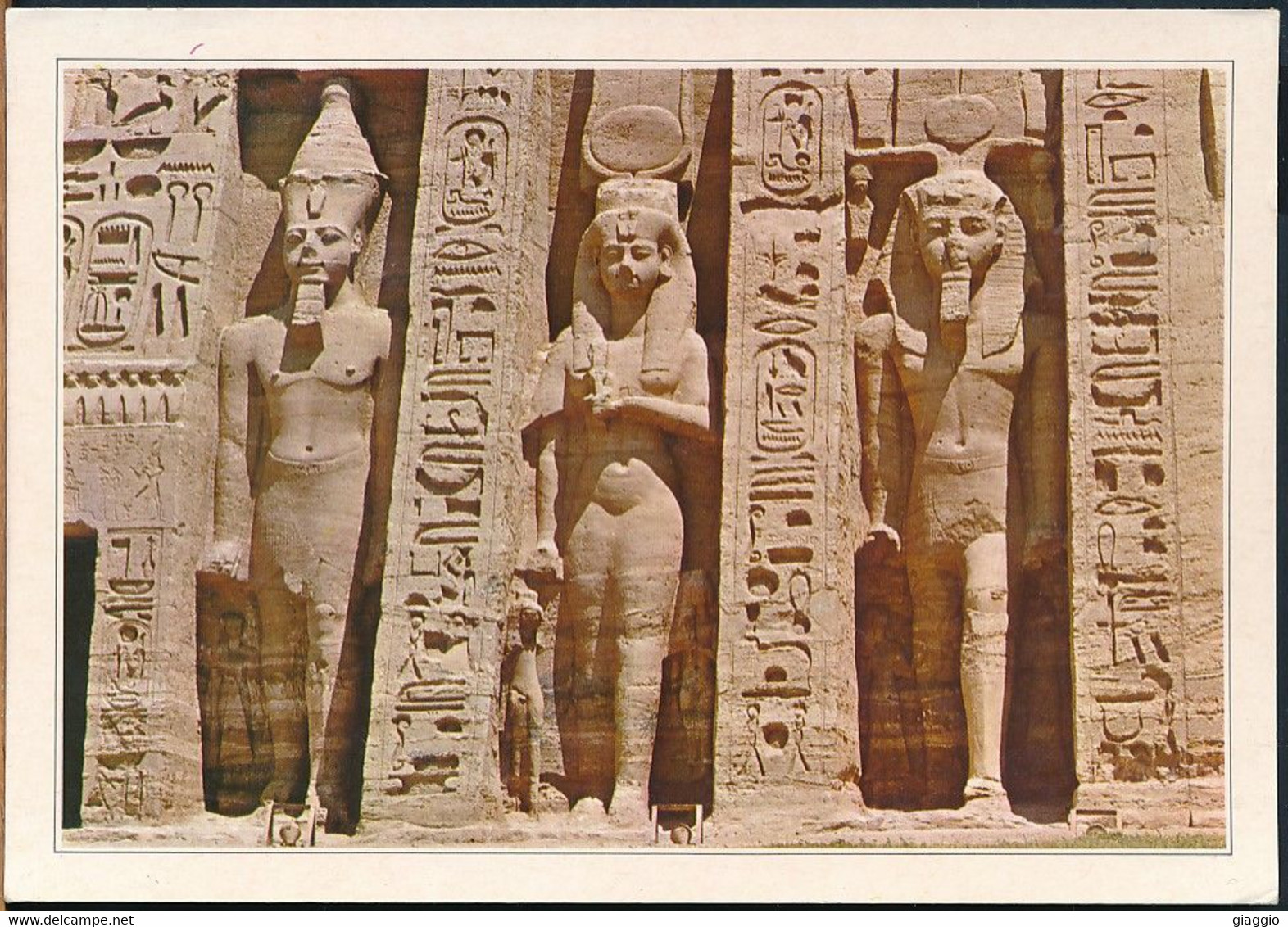 °°° GF1007 - EGYPT - SOME STATUES OF ABOU SIMBEL - With Stamps °°° - Abu Simbel Temples