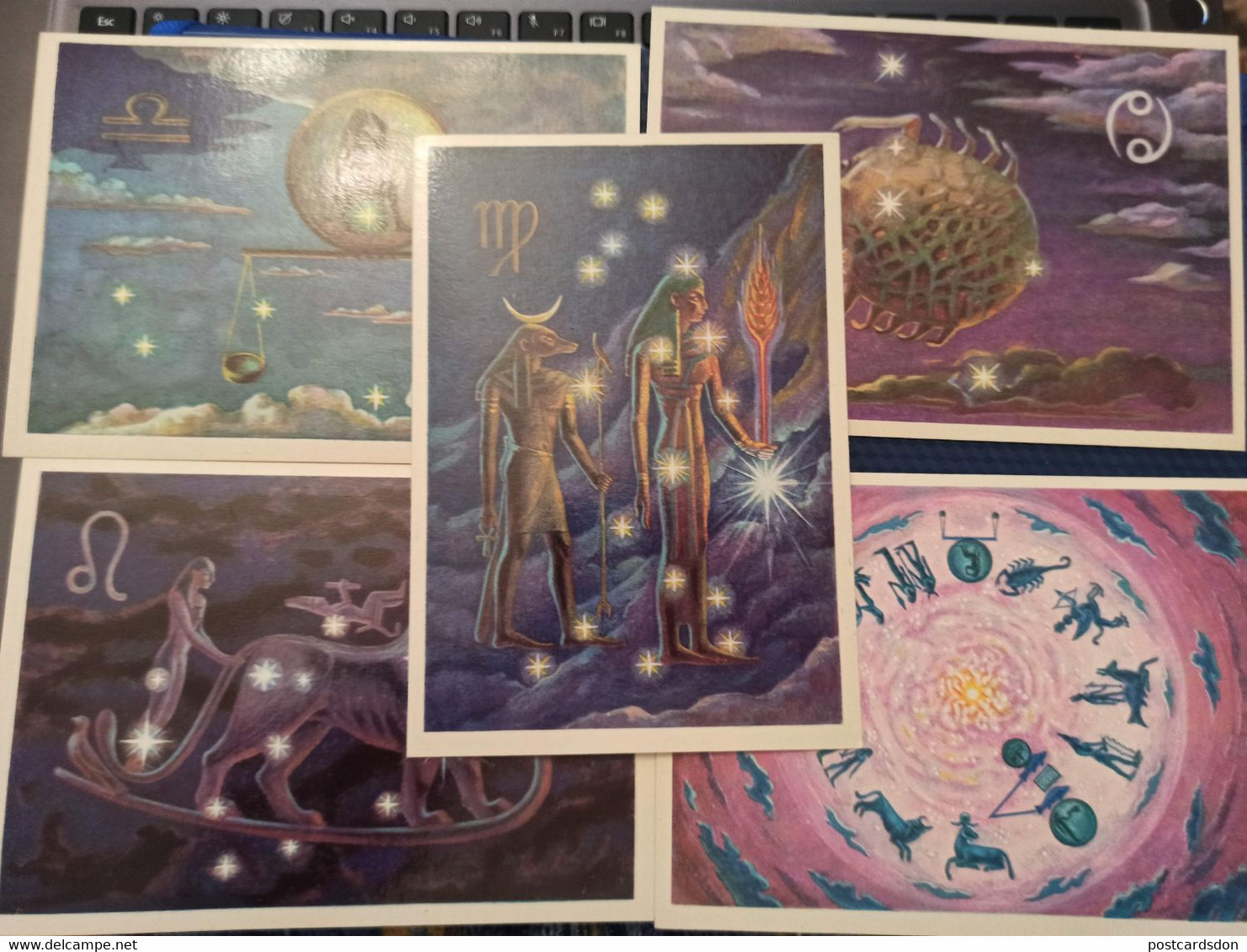 14 PCs - Big Lot -  Constellation  - Zodiac - ANCIENT  ASTROLOGY - Old Postcard - Astrologia