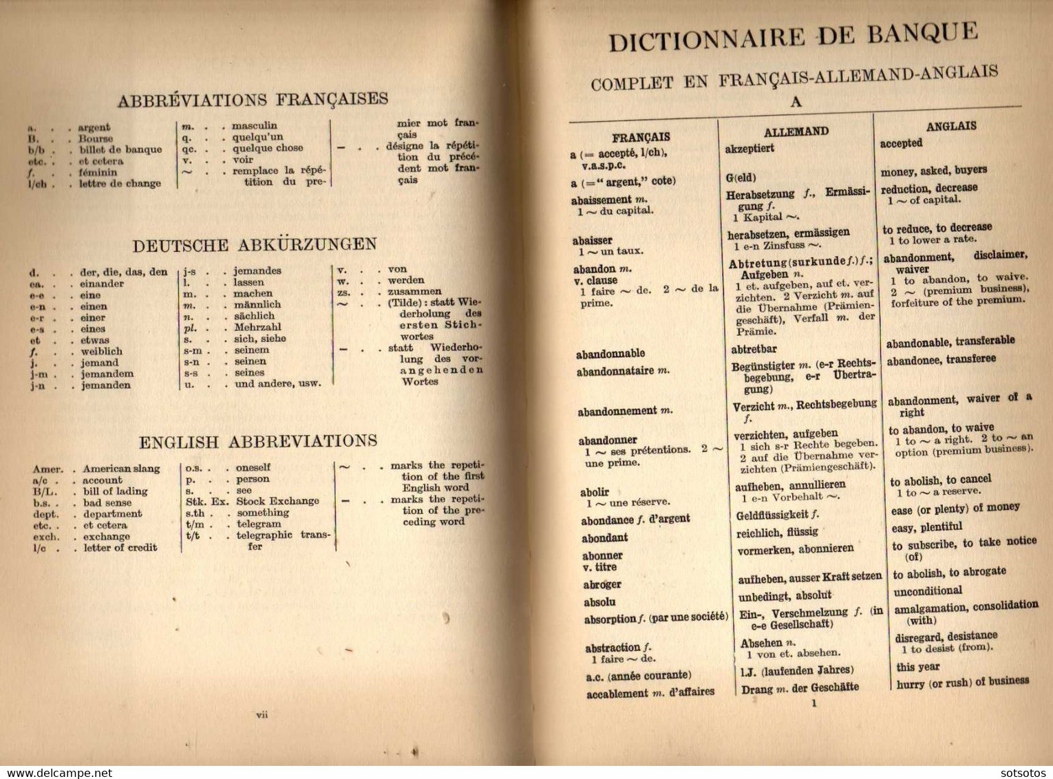 A complete Dictionary of Banking Terms in Three Languages (English – German – French) by L.  Herendi