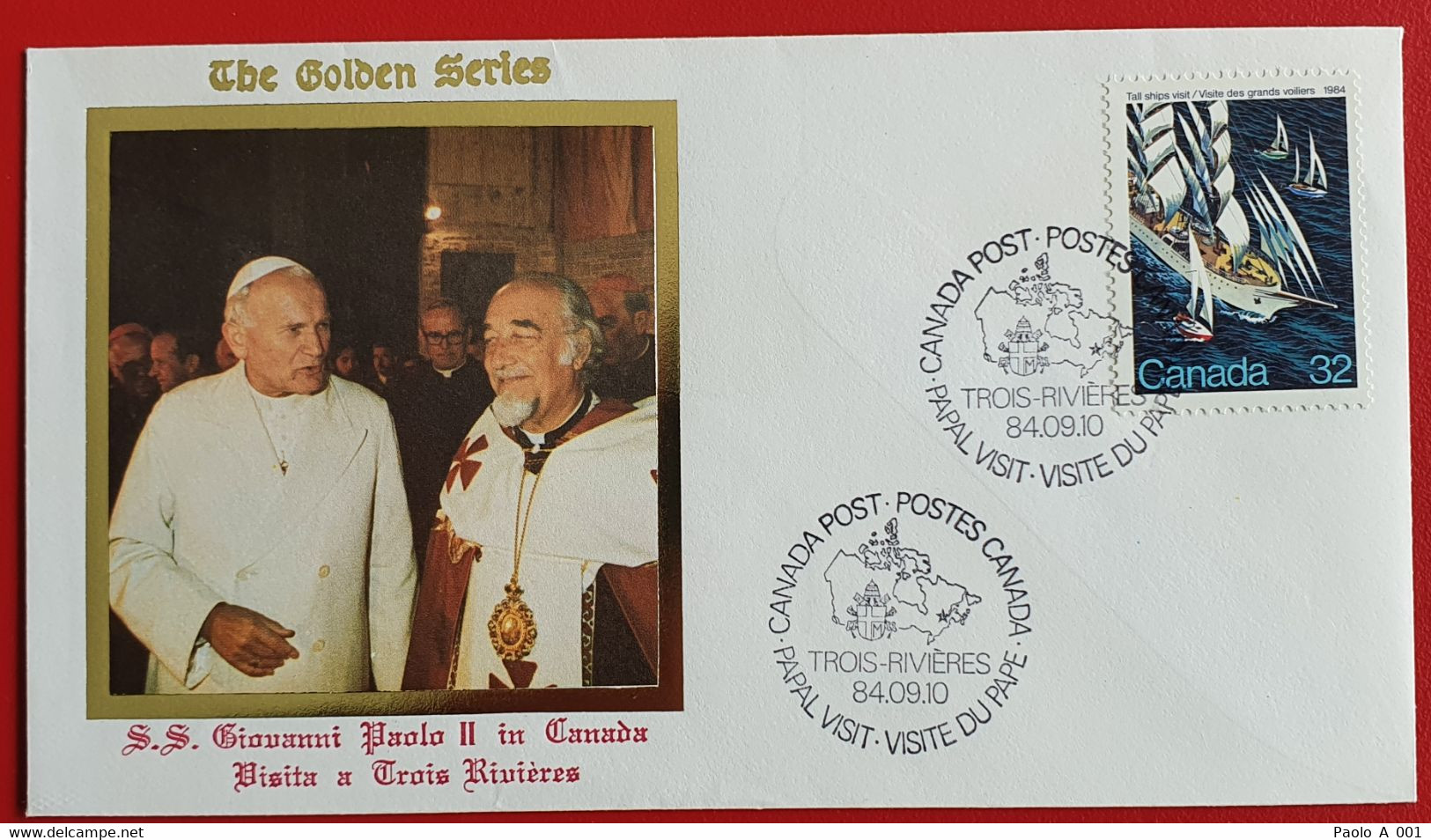 CANADA TROIS RIVIERES 1984 QUEBEC PAPAL VISIT VISITE DU PAPE - Commemorativi