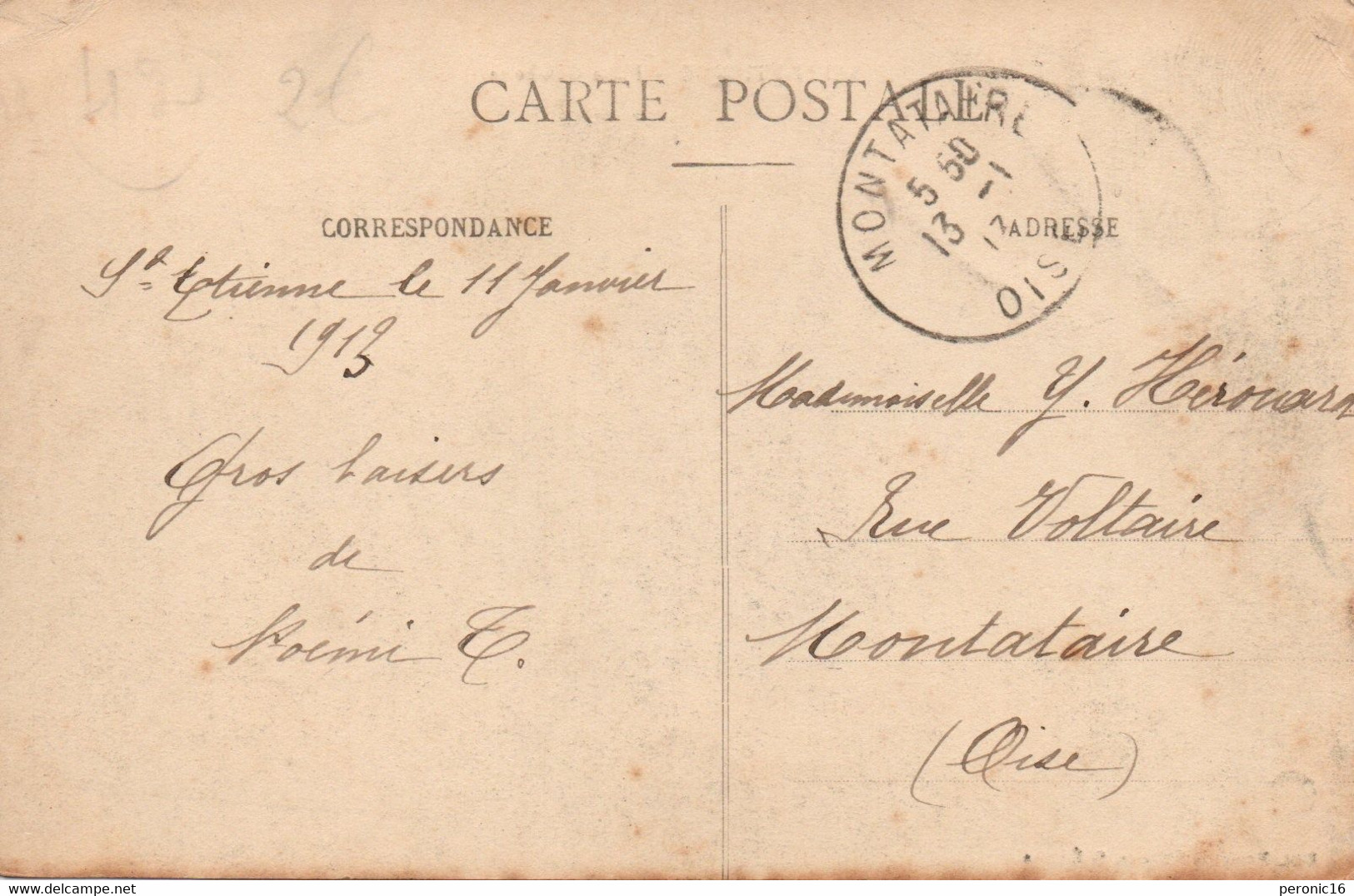 SAINT ETIENNE :  Place Gambetta  1913 - Rochetaillee