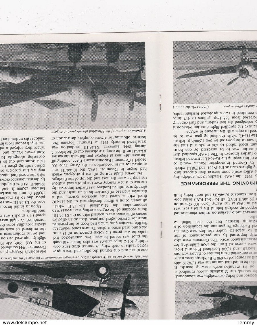 - AVIATION - PROFILE PUBLICATIONS N° 82 - THE MITSUBISHI Ki-46 -12 Pages - 17.5 X 23.5 - Transportation