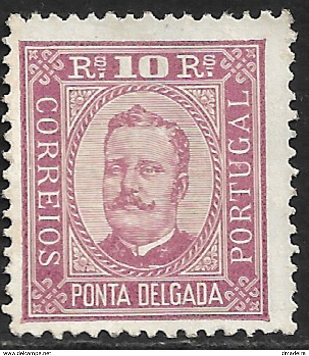 Ponta Delgada – 1892 King Carlos 10 Réis - Ponta Delgada