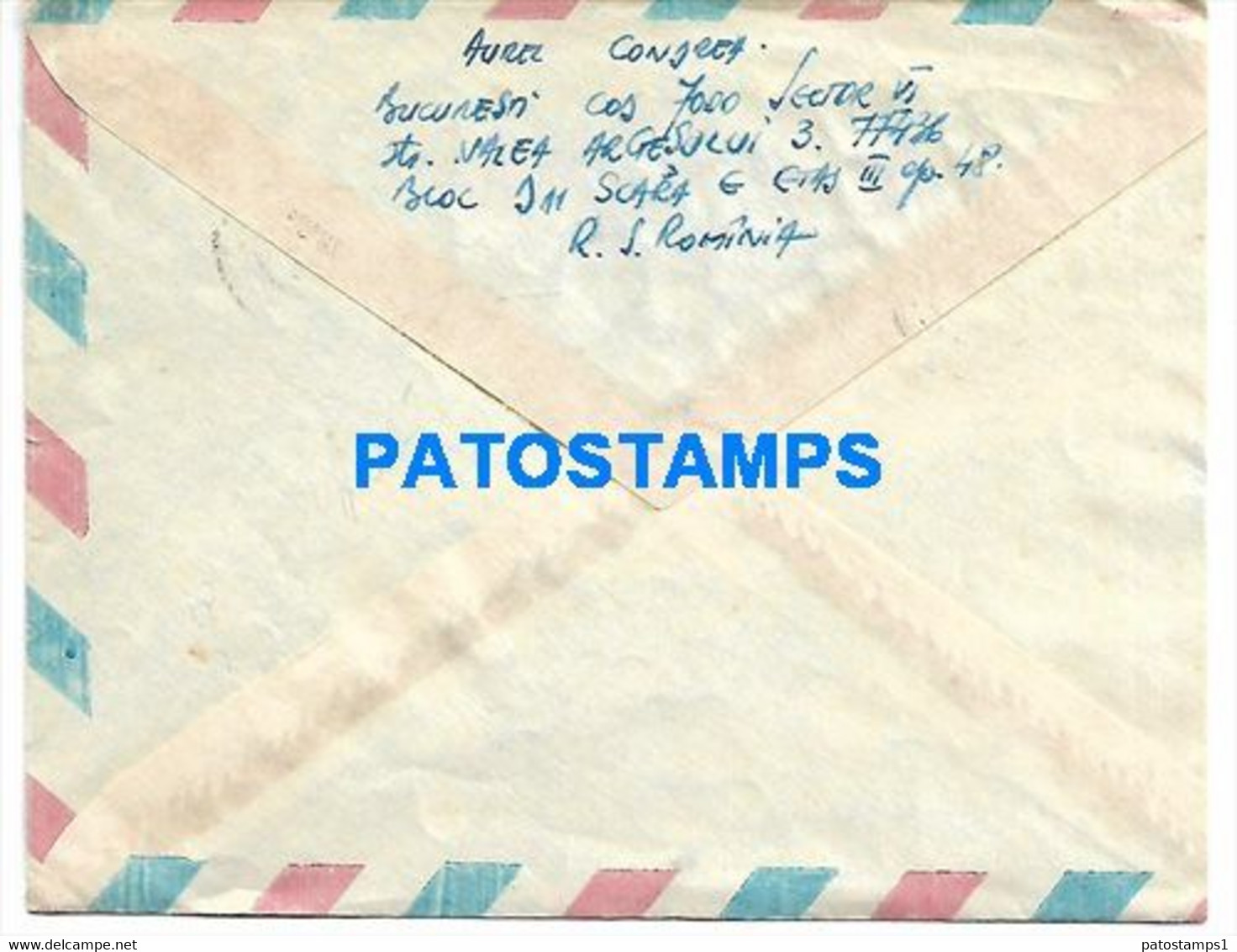 145206 ROMANIA BUCAREST COVER CANCEL YEAR 1981 REGISTERED CIRCULATED TO ARGENTINA NO POSTAL POSTCARD - Altri & Non Classificati