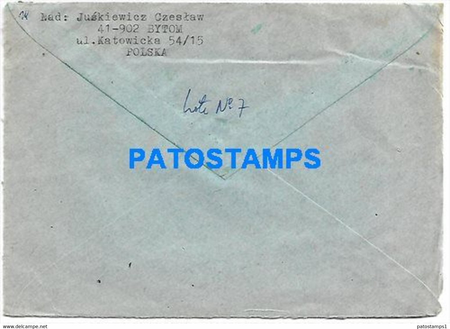 145211 POLAND BYTOM COVER CANCEL REGISTERED CIRCULATED TO ARGENTINA NO POSTAL POSTCARD - Other & Unclassified