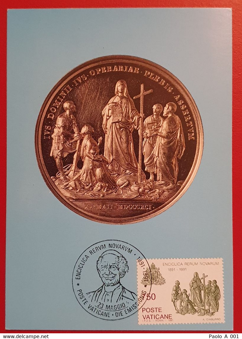 VATICANO VATIKAN VATICAN POPE LEO XIII 1991 PAPA LEONE XIII MAXIMUMCARD - Covers & Documents