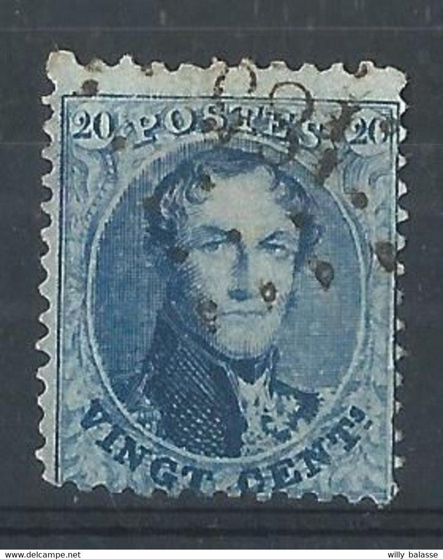 N°15, 20c Bleu Lpts 185 Hougaerde BDF - 1863-1864 Medaillons (13/16)