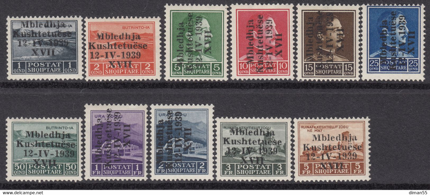 ITALY Occ. ALBANIA  Sassone N.1-11 Gomma Integra - MNH** Cv 275 Euro - Albania