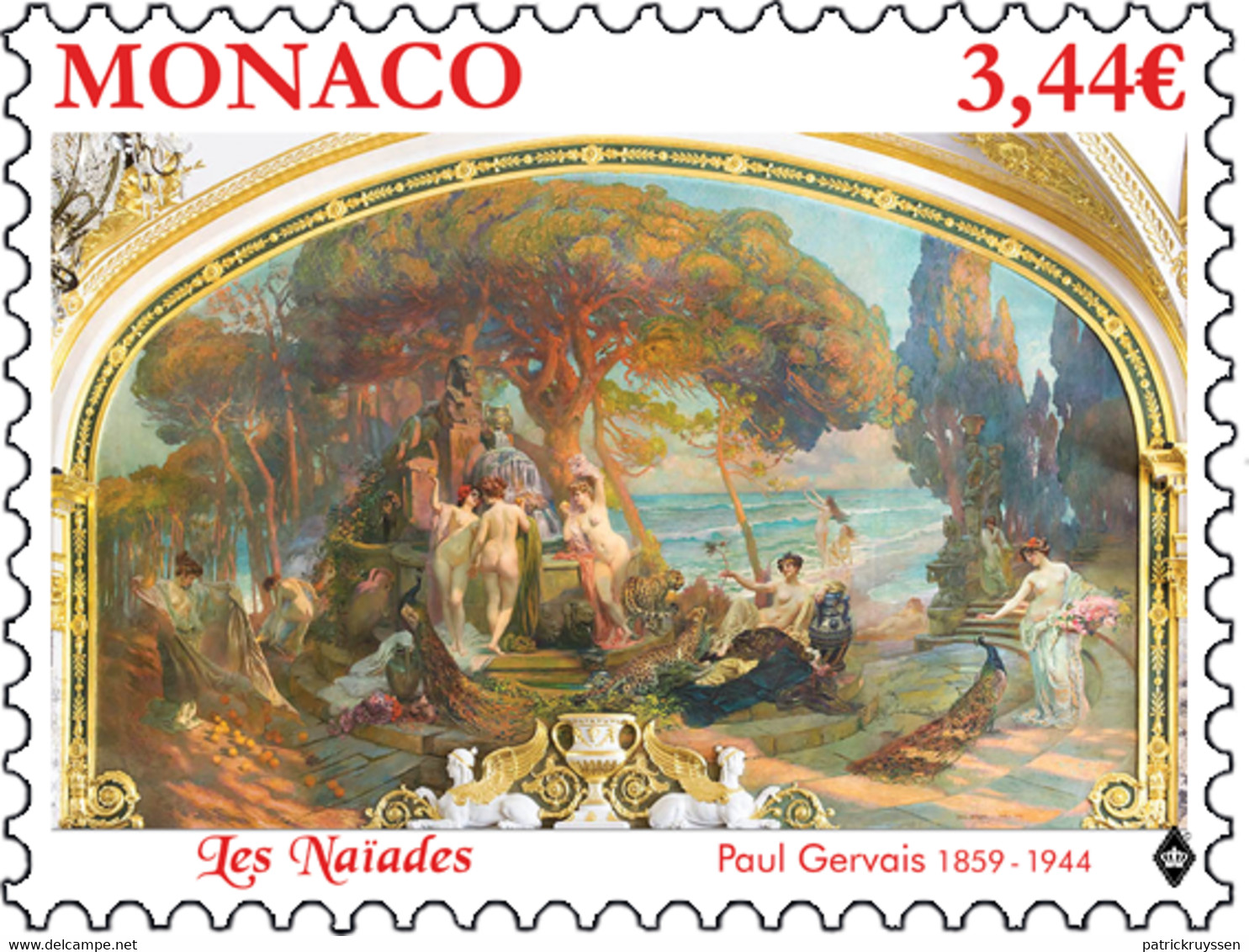 Monaco 2019 Art Nu Naïades Ou Jardin Des Hespérides By Gervais  Painting 1v Mnh - Unused Stamps