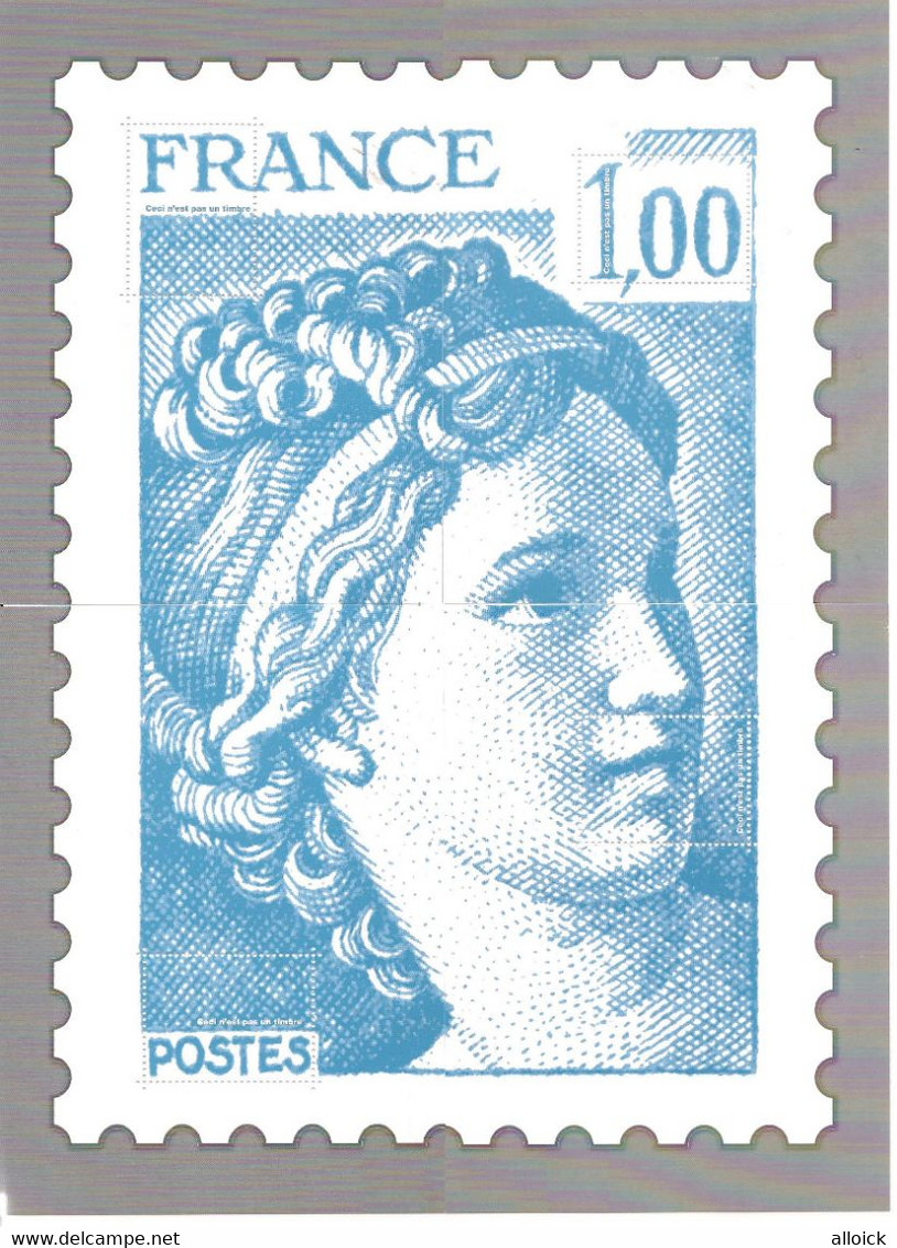 Bloc-Feuillet Philaposte Type SABINE De GANDON Par Quart - Les Quatre Quart Ensemble Représentant Un Timbre Inexistant ! - Unused Stamps