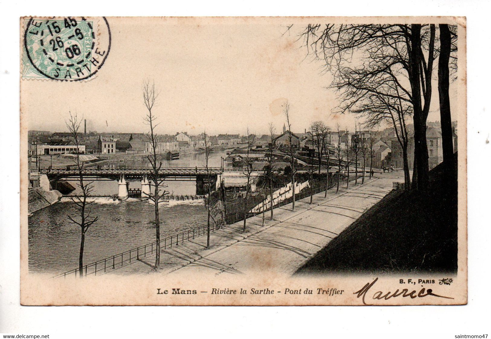 72 - LE MANS . RIVIÈRE LA SARTHE . PONT DU TREFFIÉR - Réf. N°10850 - - Le Mans