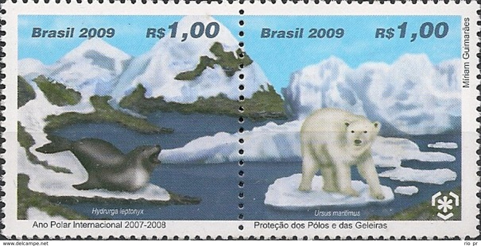 BRAZIL - SE-TENANT INTERNATIONAL POLAR YEAR 2009 - MNH - Année Polaire Internationale