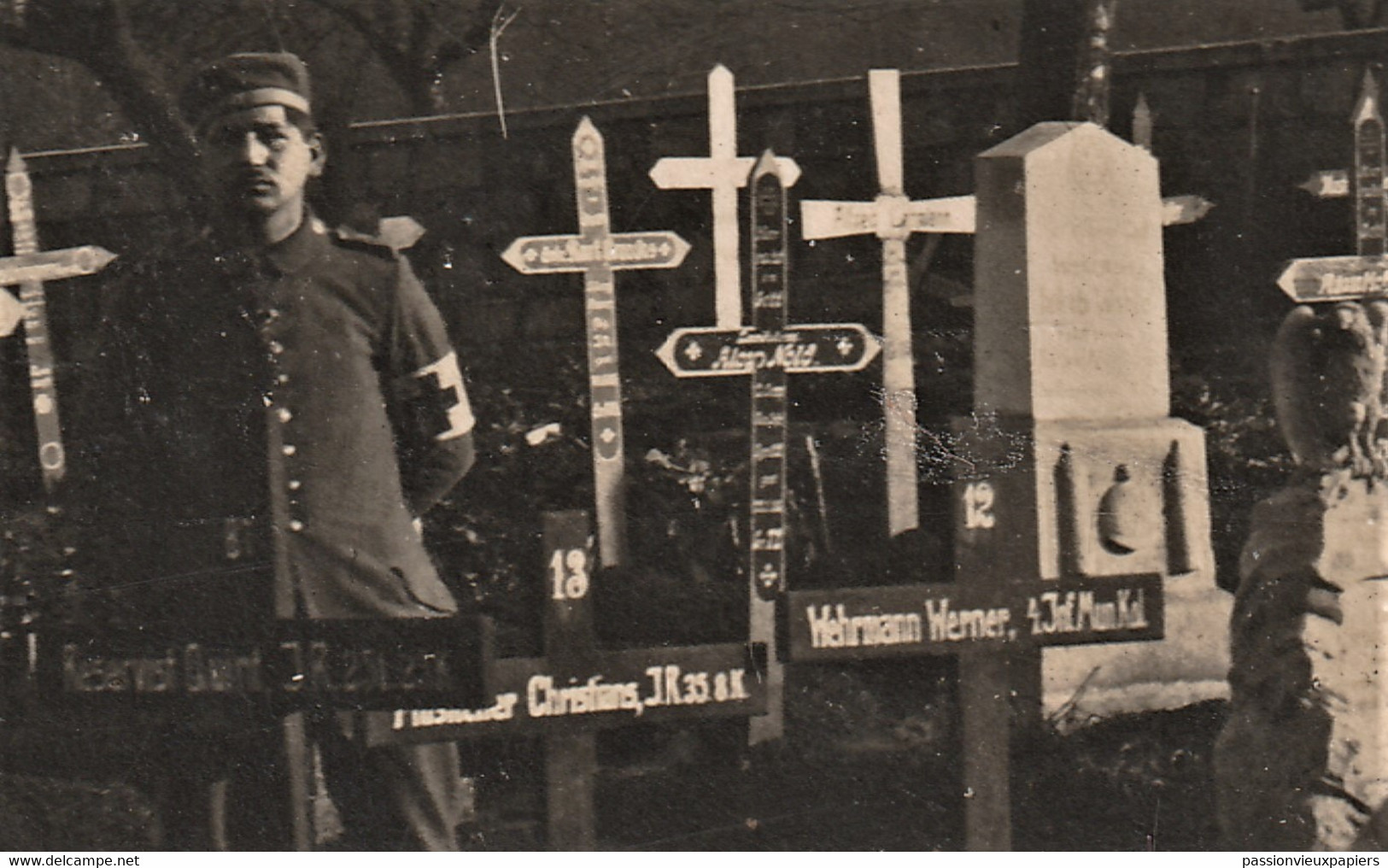 CARTE PHOTO ALLEMANDE CHAVIGNON SOLDATENFRIEDHOF  CIMETIERE MILITAIRE - Other & Unclassified