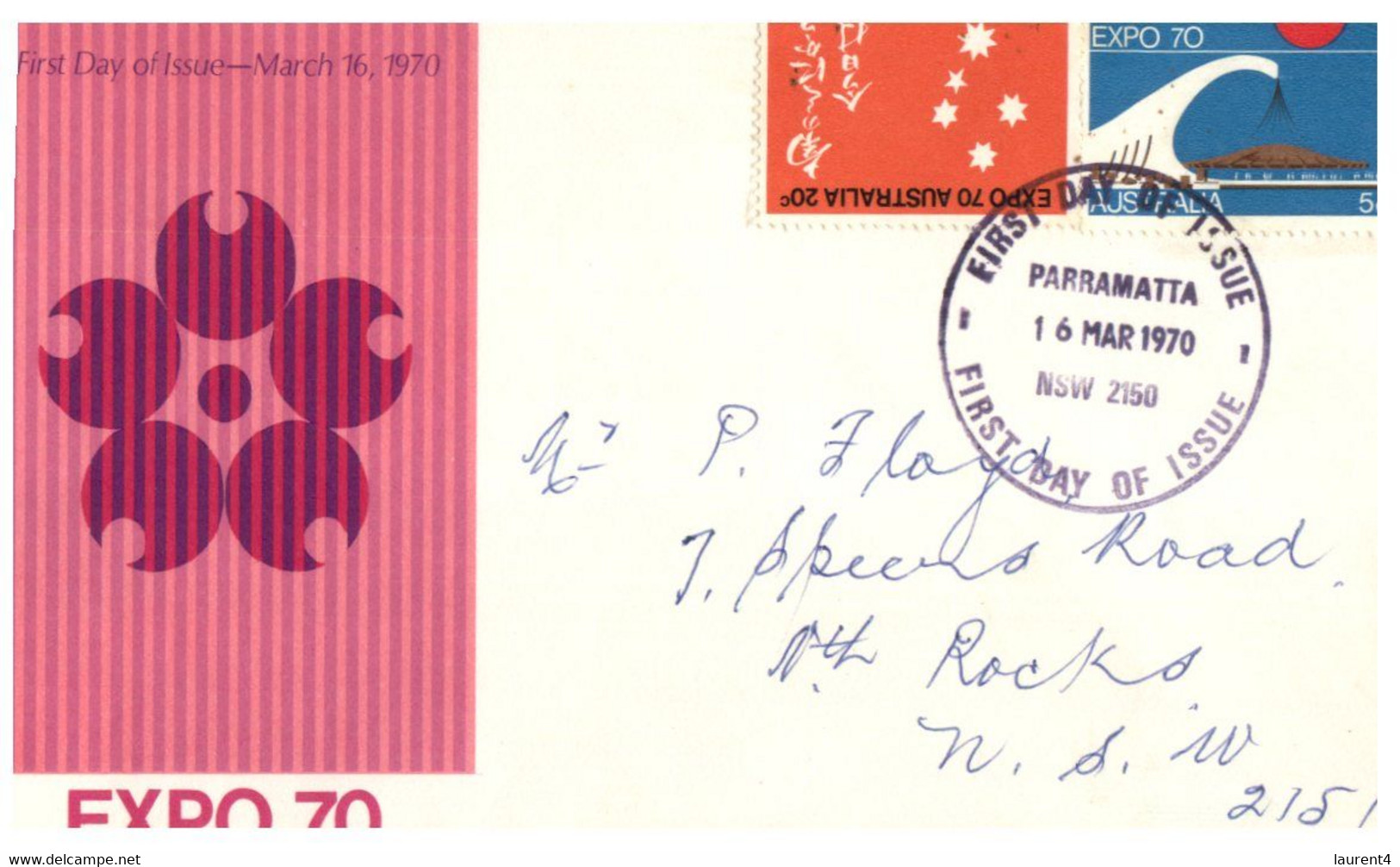 (S 25) Australia - 1970 Expo - FDC (posted) - 1970 – Osaka (Japón)