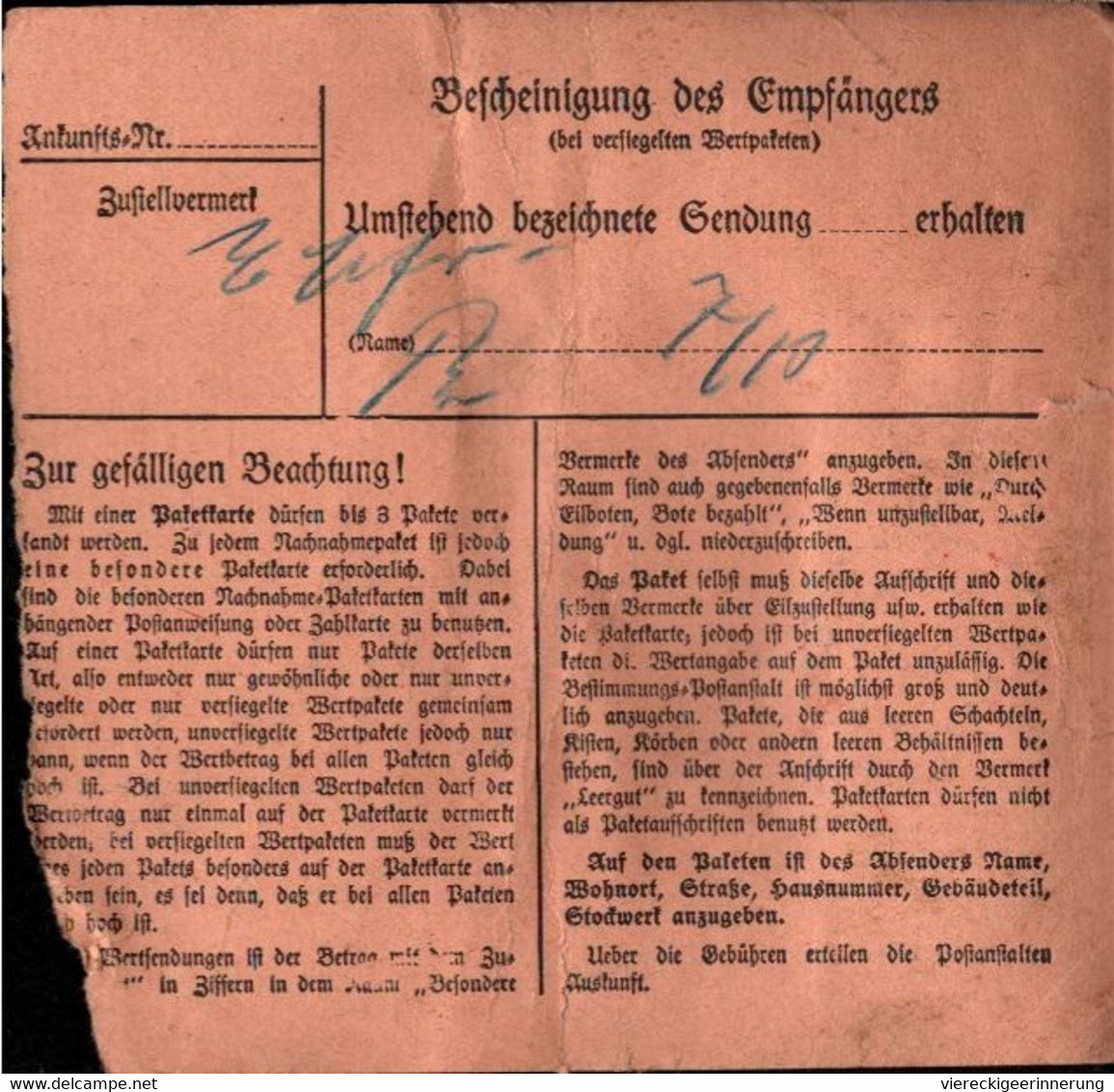 ! 1943 Kahla In Thüringen Nach Leipzig, Nachgebühr, Paketkarte, Deutsches Reich, 3. Reich - Briefe U. Dokumente