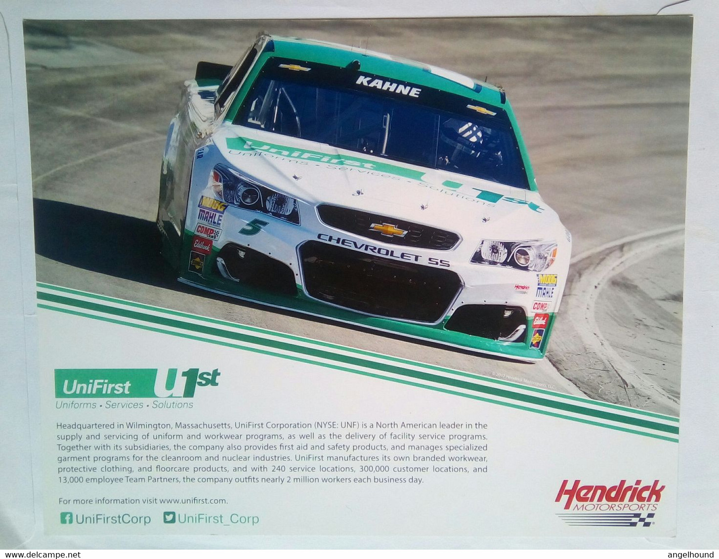 Unifirst Kasey Kahne ( American Race Car Driver) - Habillement, Souvenirs & Autres