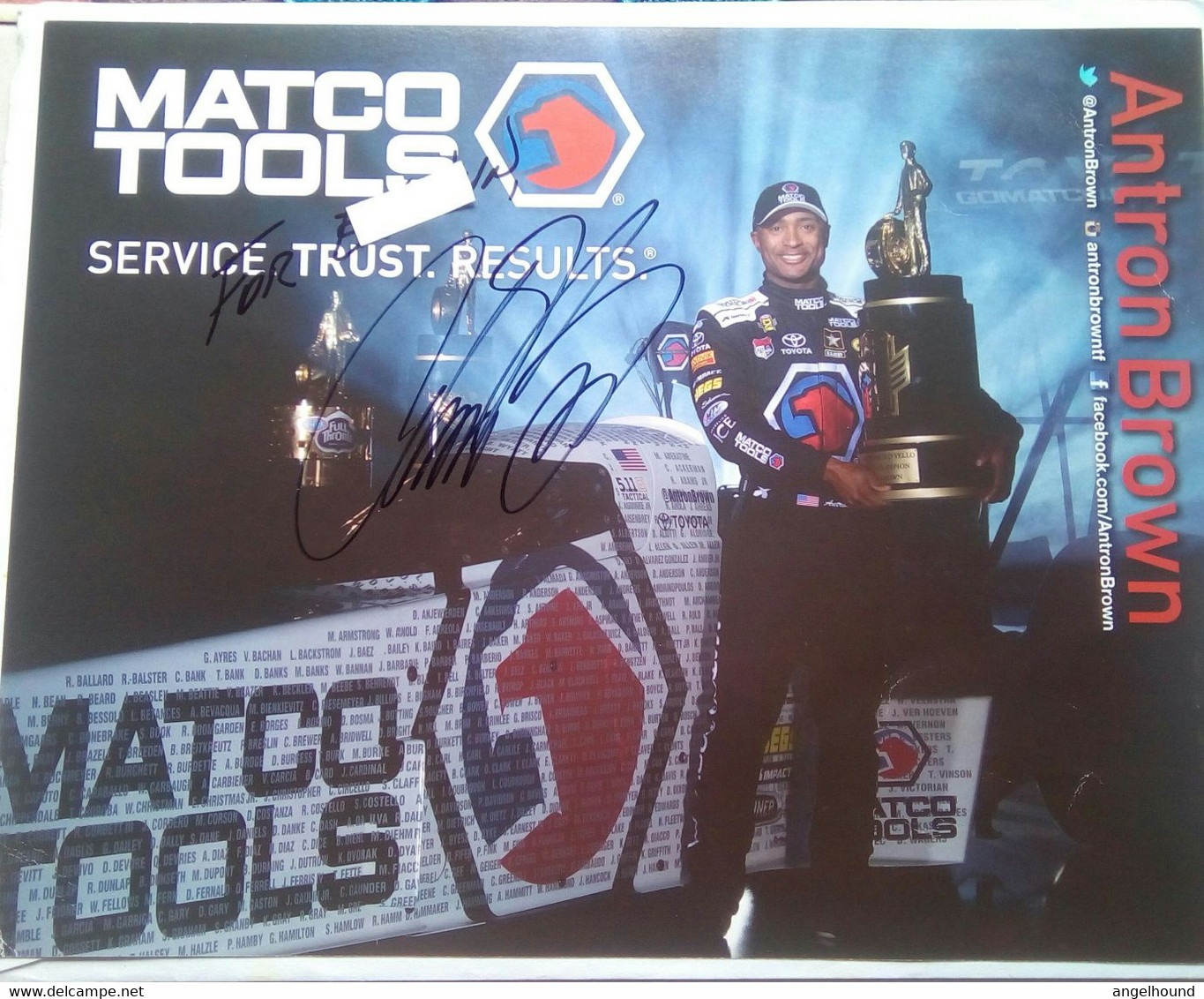 Antron Brown ( American Race Car Driver) - Kleding, Souvenirs & Andere