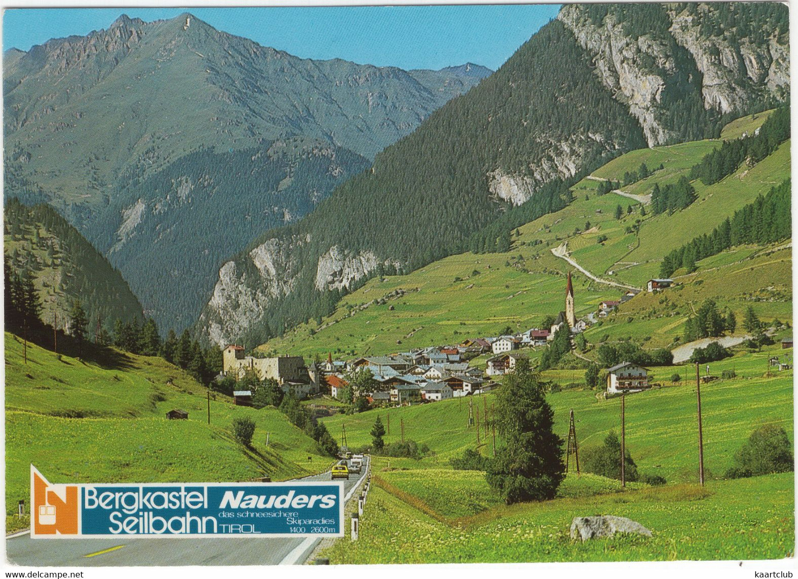 Bergkastel Seilbahn - Nauders, Das Schneesichere Skiparadies 1400 - 2600 M  - Tirol - Nauders