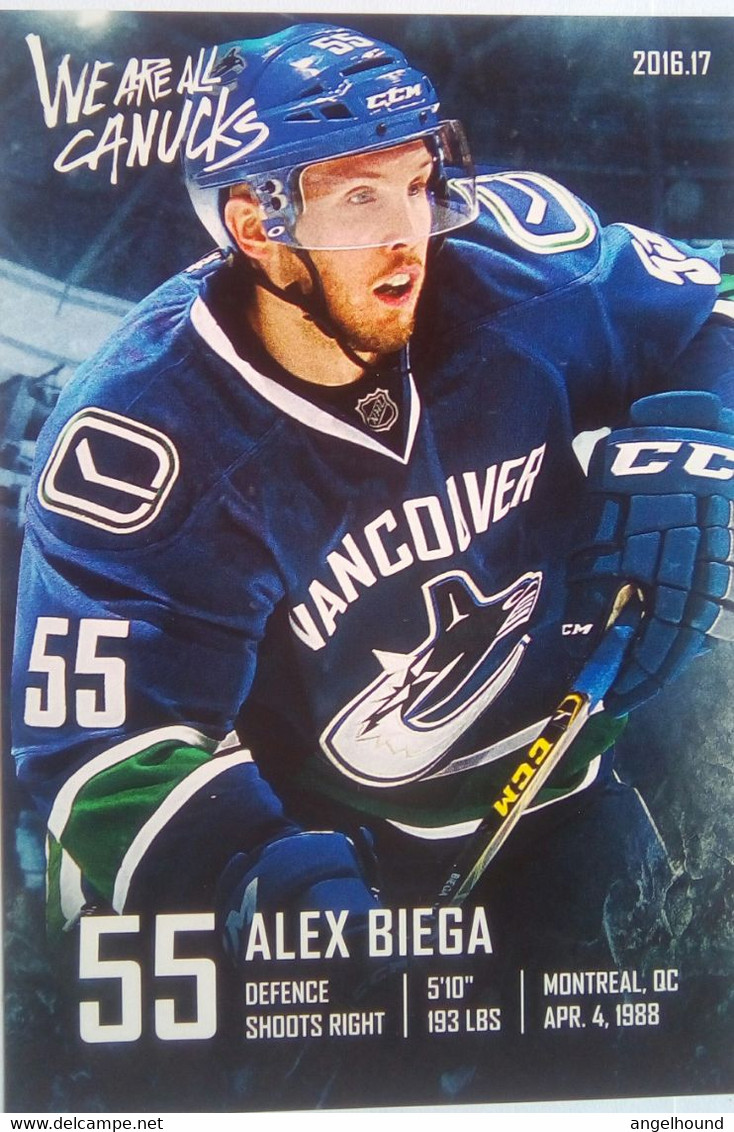 Canucks Vancouver Alex Biega - 2000-Nu