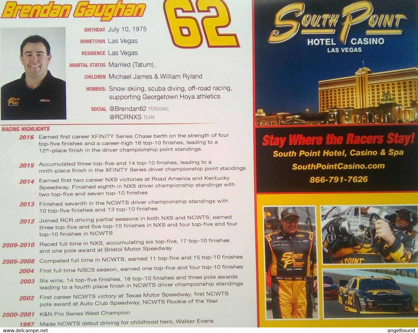 Brendan Gaughan ( American Race Car Driver) - Habillement, Souvenirs & Autres