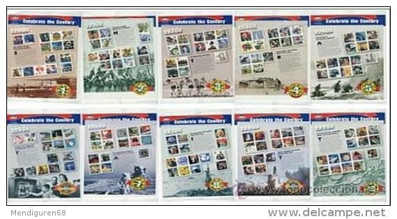 VERINIGTE STAATEN ETATS UNIS USA 1998 DeCades 1900-1990s  SC 3182-91 YV 2680-3081 MI B40-B51 SG MS3377-86 - Sheets