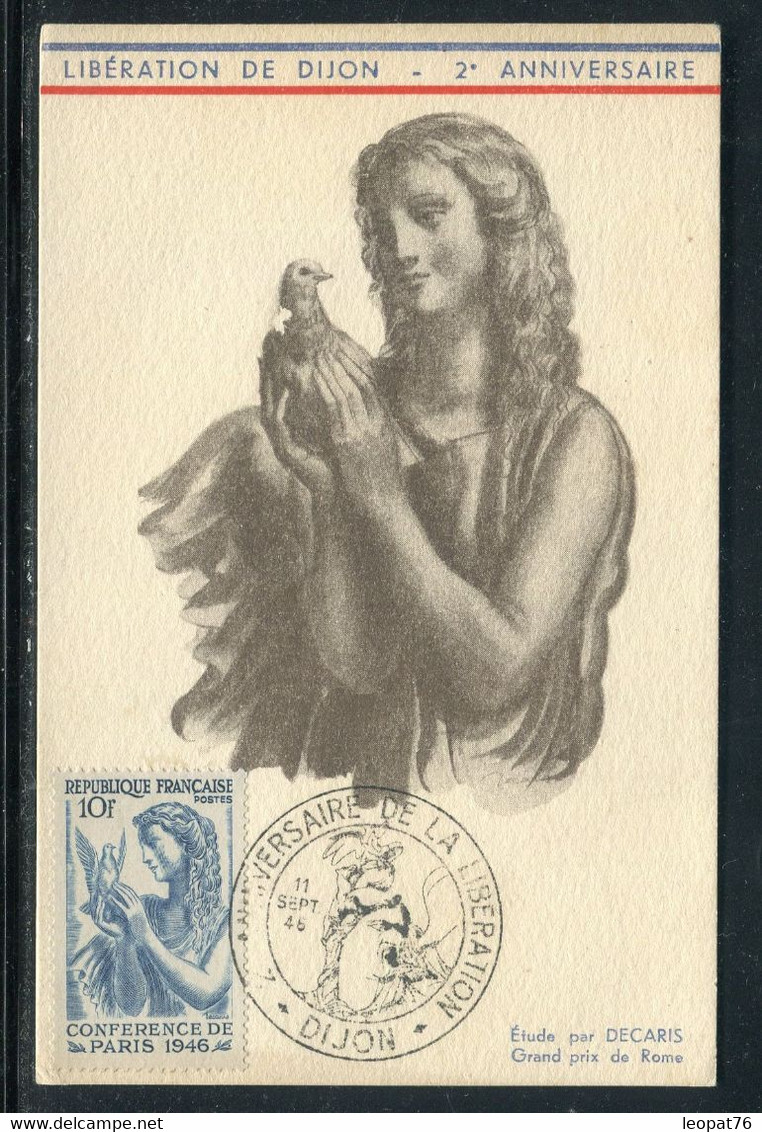 Carte Maximum En 1946 - La Paix - Femme / Colombe - O 78 - Prix Fixe !!! - 1940-1949