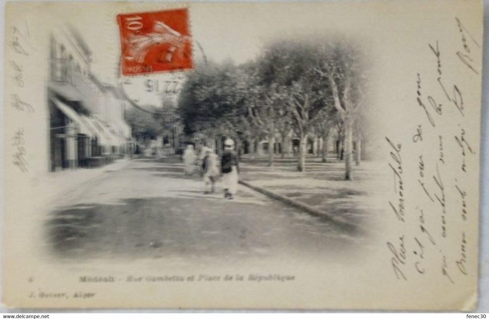 Algerie Medéah Rue Gambetta Et Place De La République - Médéa