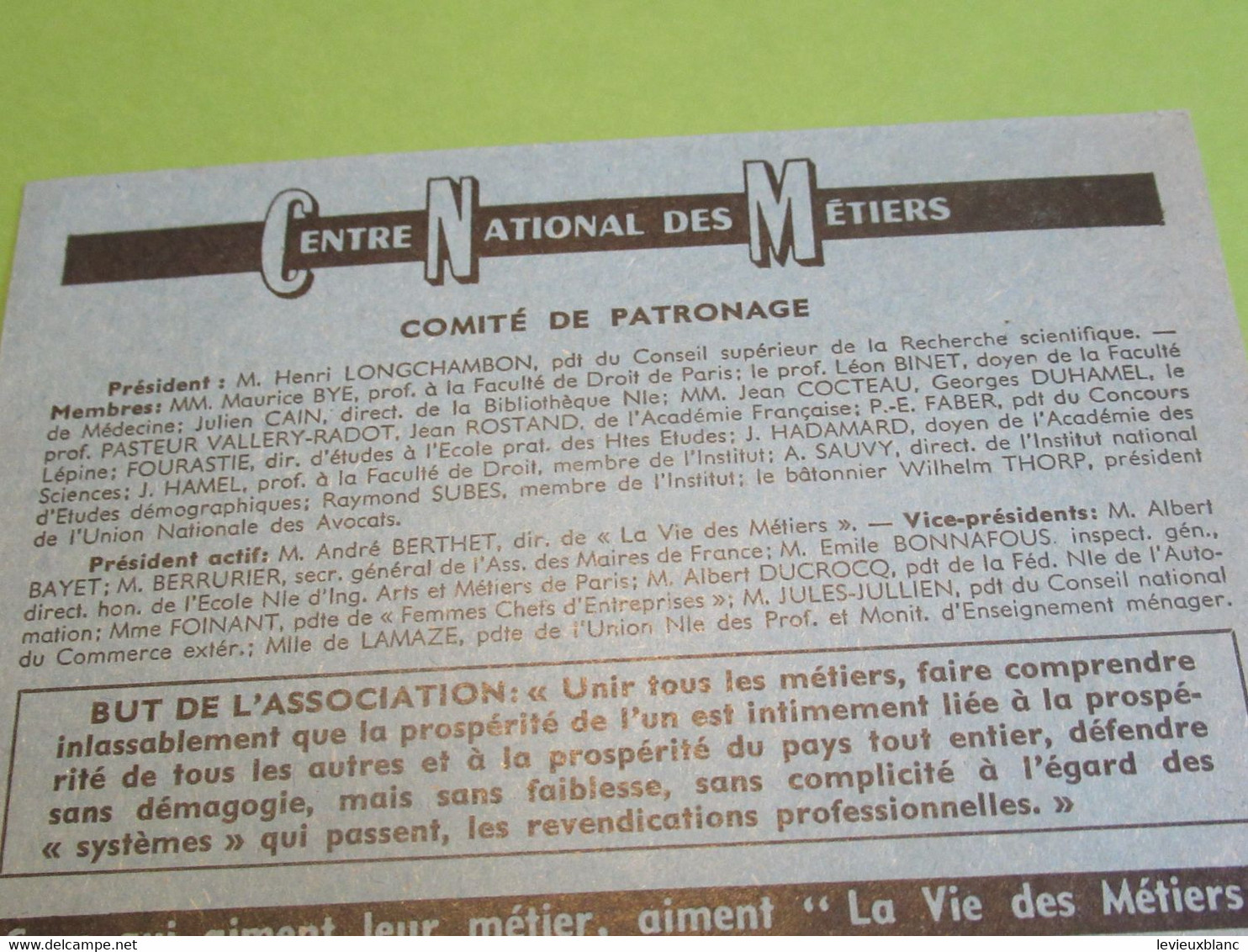 Carte Associative/Centre National Des Métiers/LYON/ Membre Actif/Leroy/Ivry La Bataille/Eure/1961  AEC183 - Sonstige & Ohne Zuordnung