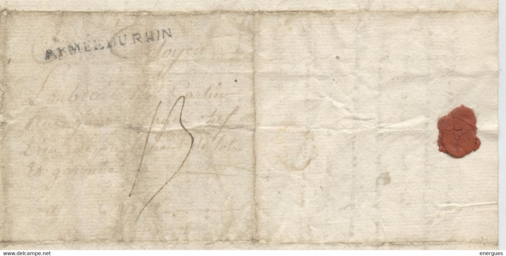 Révolution, 1793, Marque Postale Armée Du Rhin ,Bataillon Lot Et Garonne N° 8,  Général Custine, Beauharnais,Wissembourg - Documenti Storici