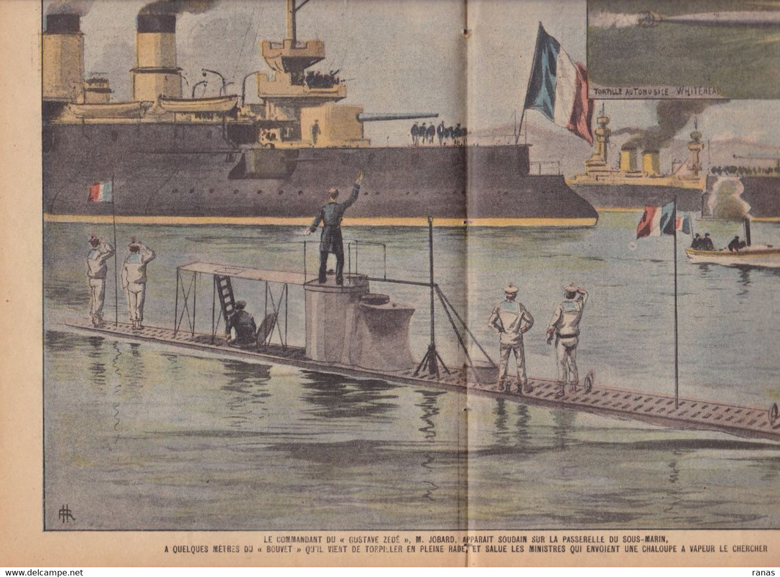 Sous Marin Le Pélerin N° 1284 De 1901 - Andere & Zonder Classificatie