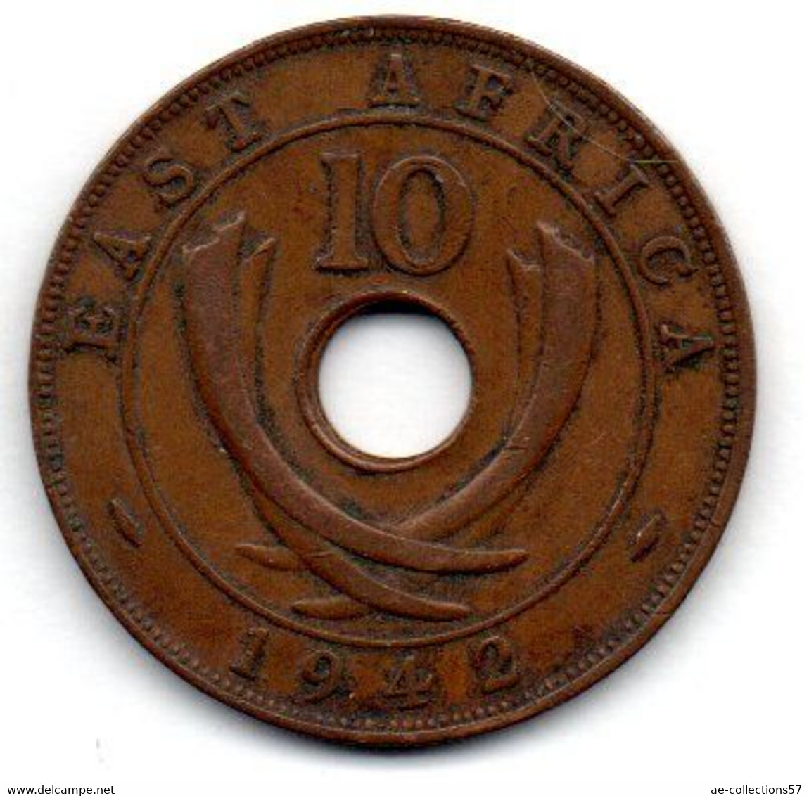East Africa  -  10 Cents 1942  -  état  TB+ - Colonies