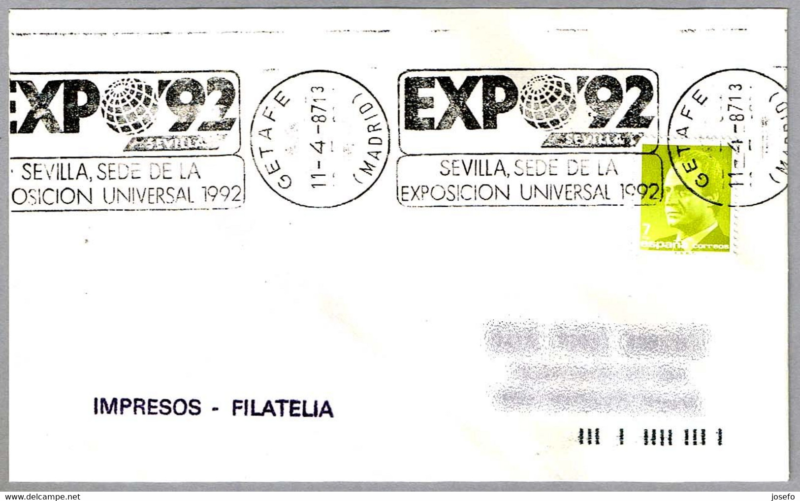 EXPO'92 - SEVILLA. Getafe, Madrid, 1987 - 1992 – Siviglia (Spagna)