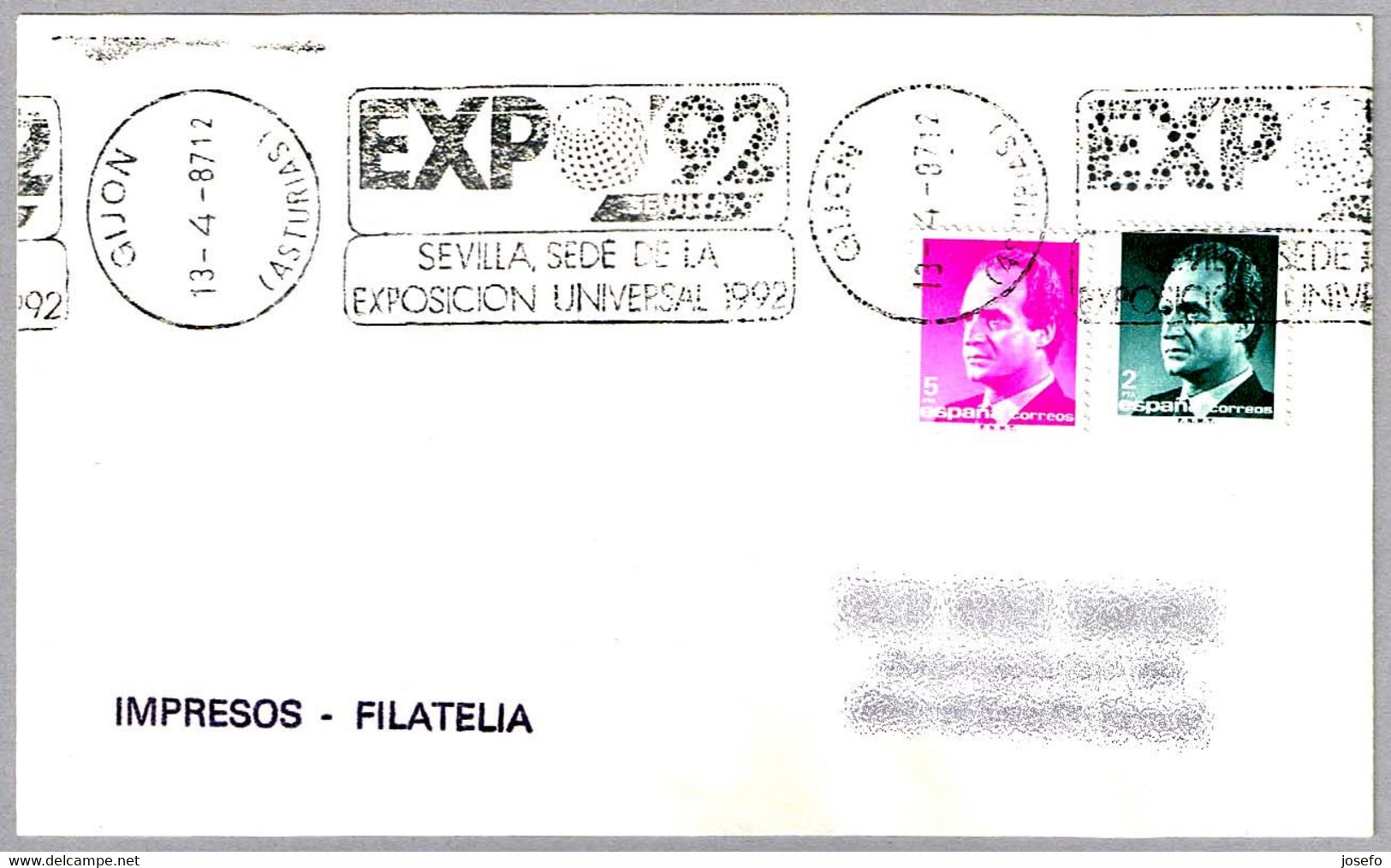 EXPO'92 - SEVILLA. Gijon, Asturias, 1987 - 1992 – Sevilla (Spanje)