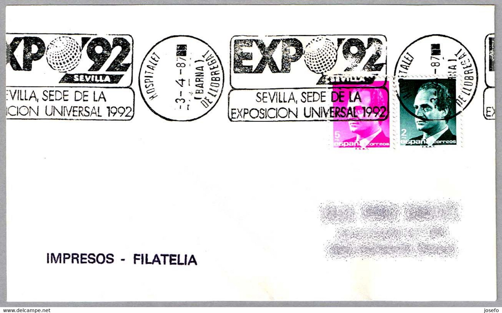 EXPO'92 - SEVILLA. Hospitalet De Llobregat 1987 - 1992 – Sevilla (Spanje)