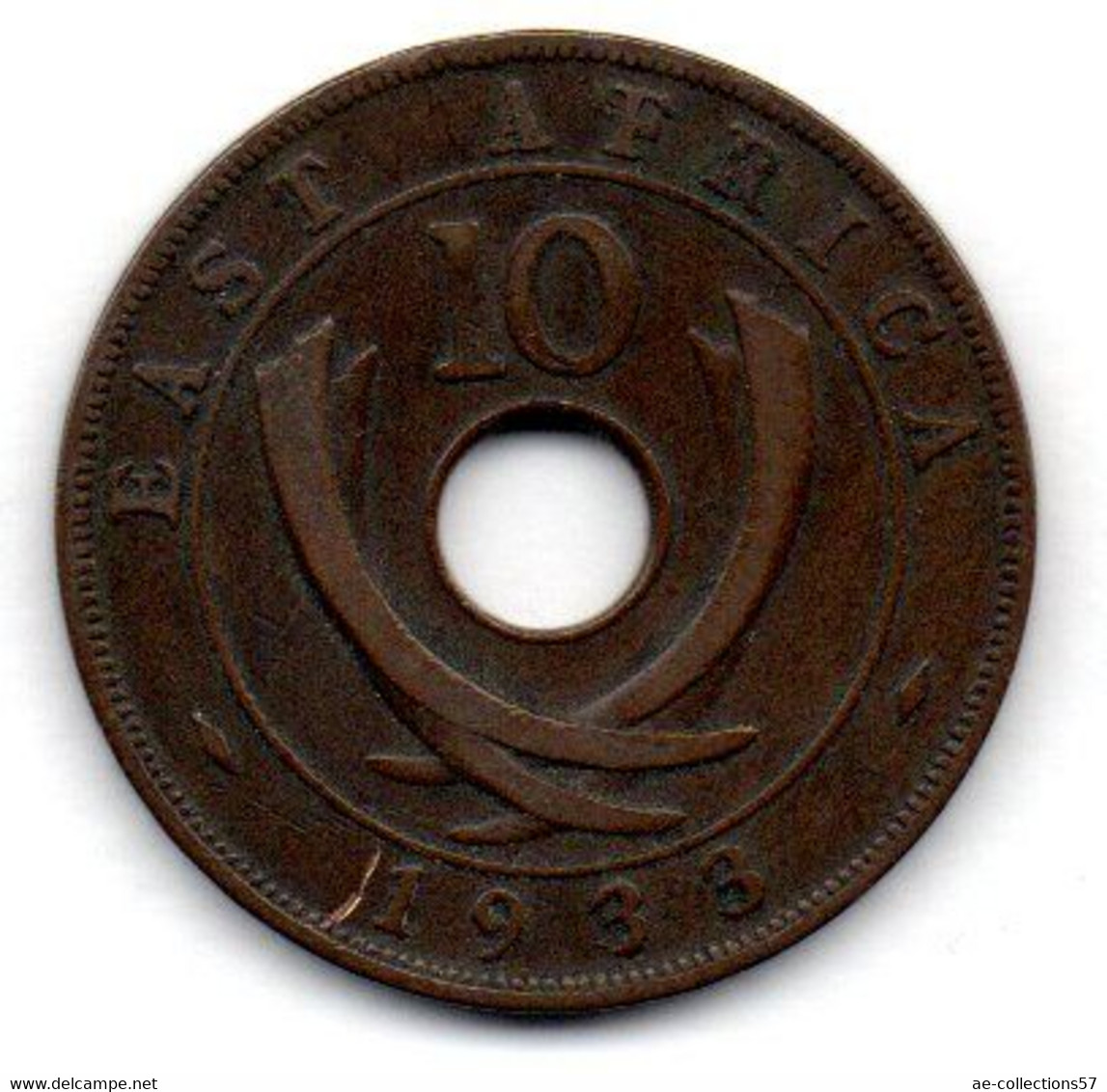 East Africa  -  10 Cents 1933 -  état  TB+ - Colonie