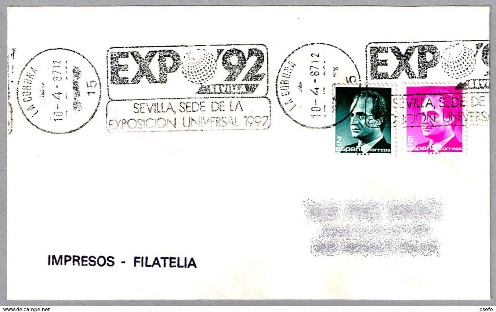 EXPO'92 - SEVILLA. La Coruña, Galicia, 1987 - 1992 – Sevilla (Spanje)