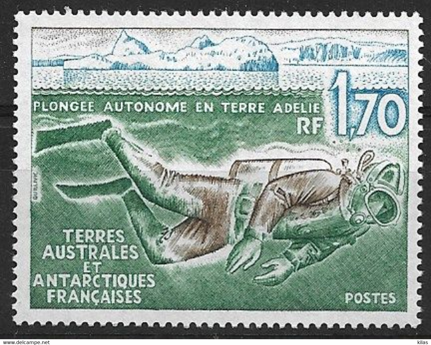 FRENCH ANTARCTIC TERRITORY 1989  Diving MNH - Immersione