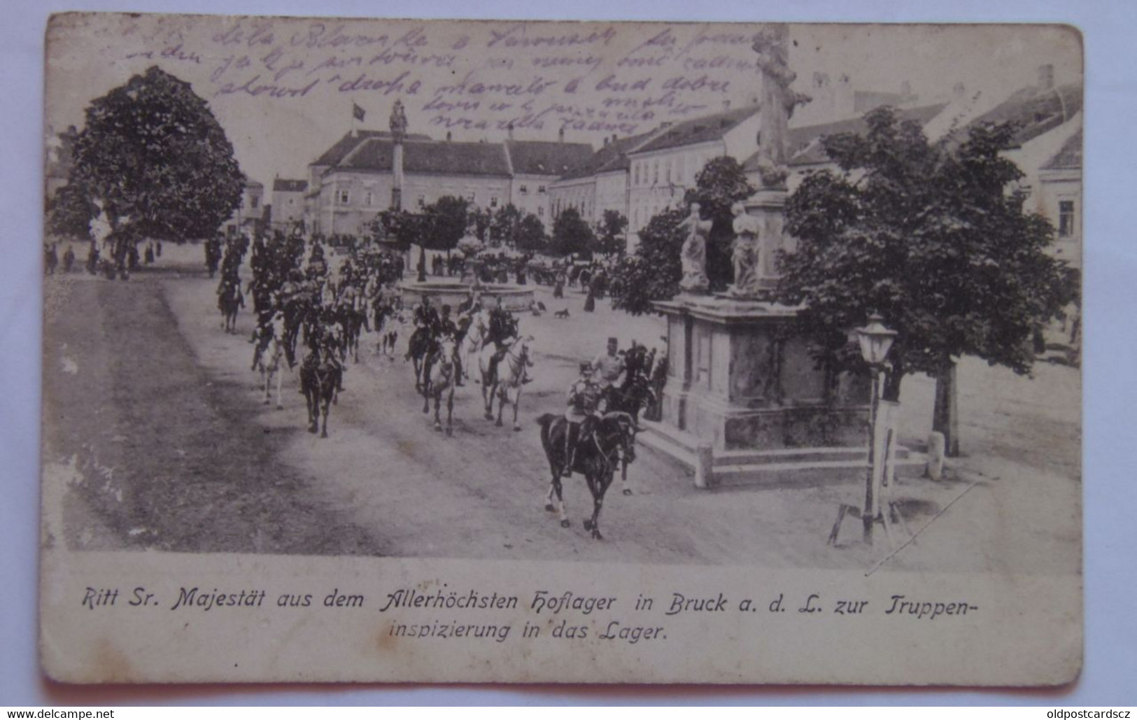 Bruck An Der Leitha 314 Niederösterreich Sr. Majesty Rode Out Of The Supreme Court Camp For Troop Inspection - Bruck An Der Leitha