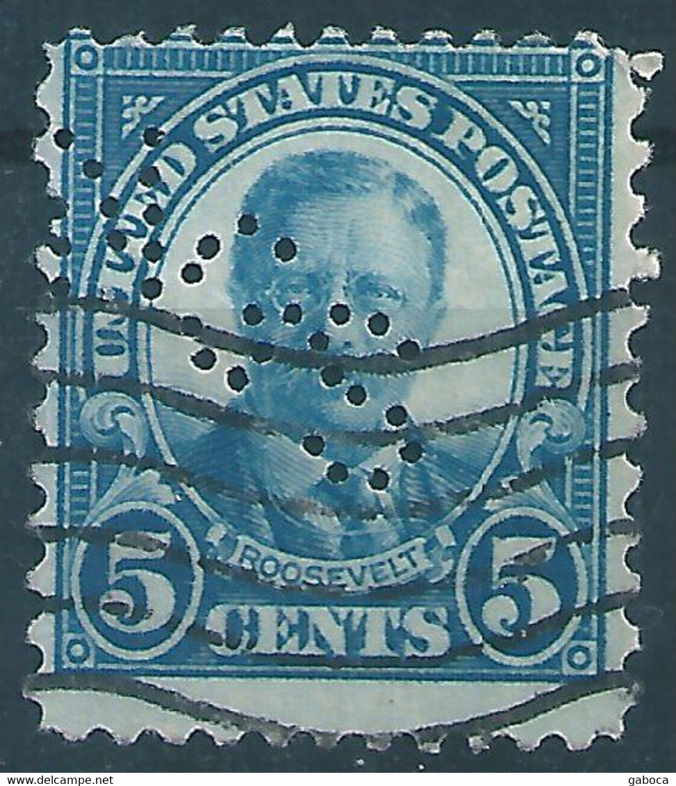 C0145 USA Personality Head-of-State President Perfin Used - Perforés